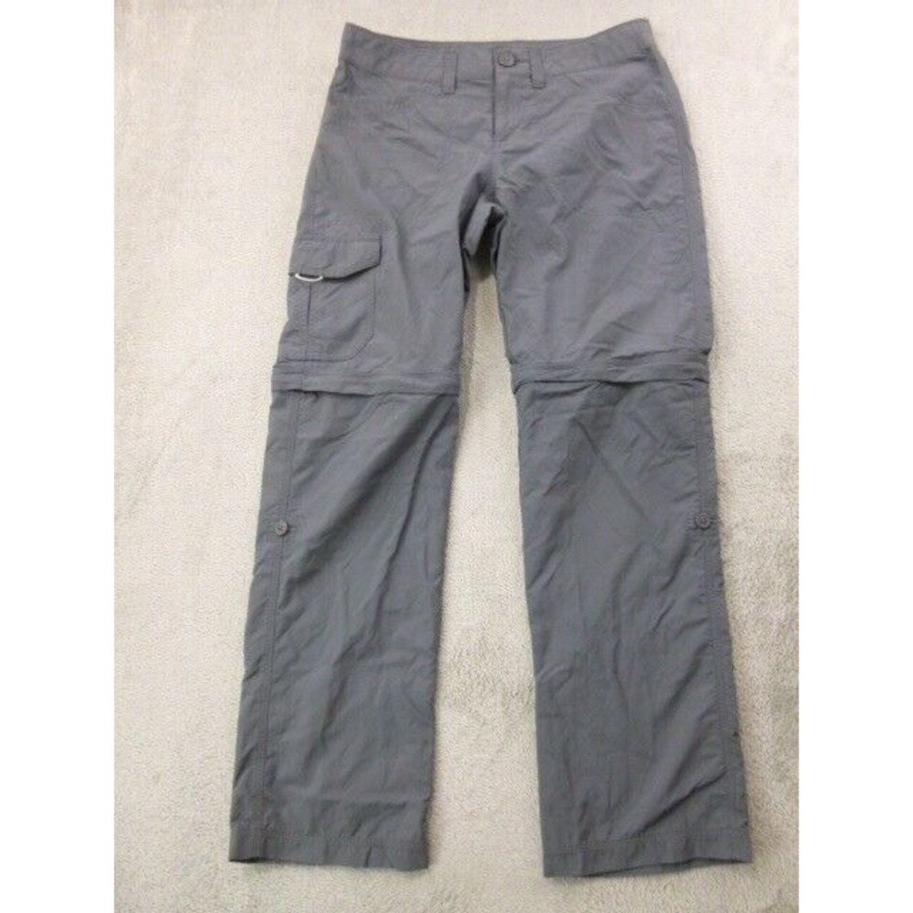 Mountain Hardwear Cargo Pants Womens Size 6/38 Gray Convertible Nylon Ripstop